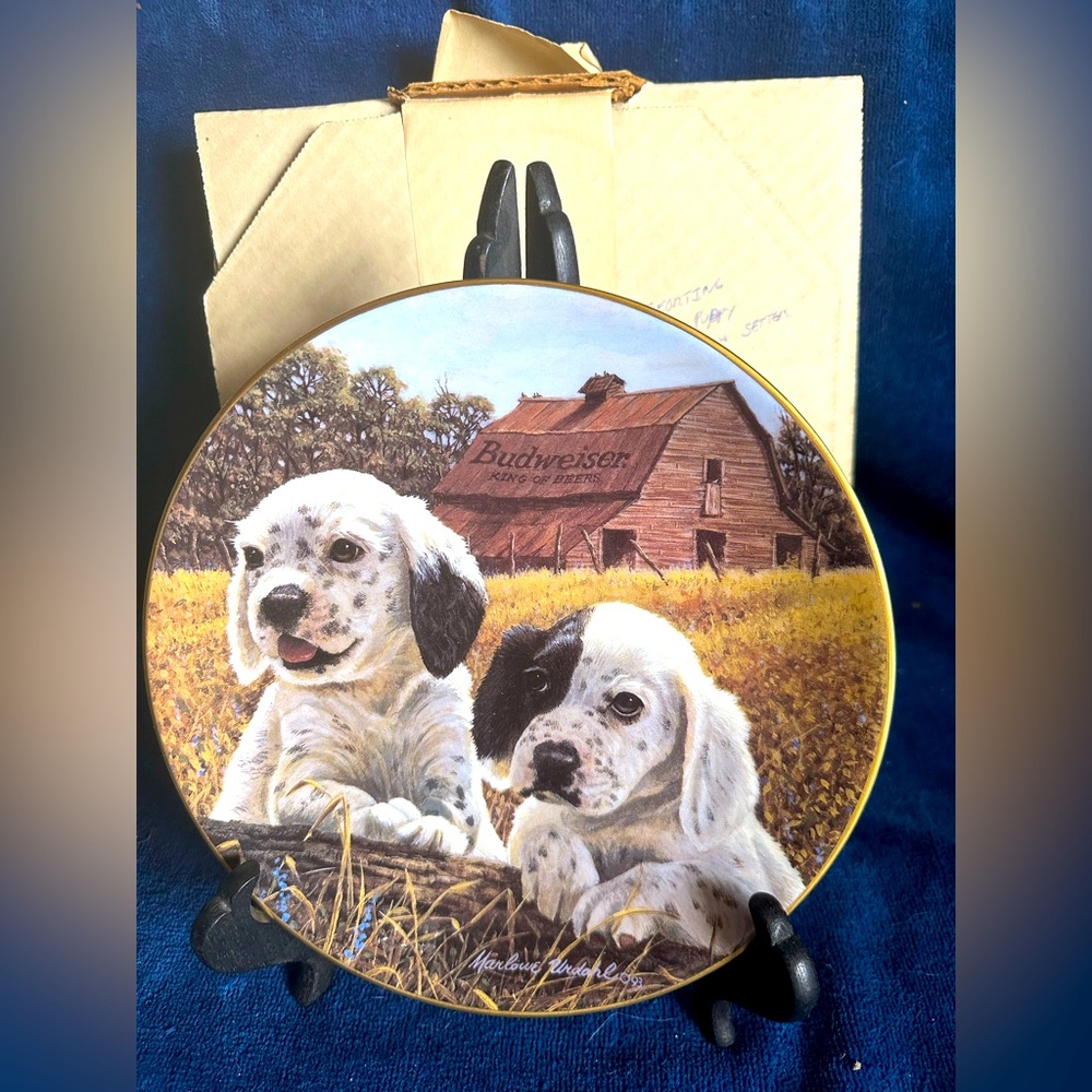 Budweiser”Outstanding In Their Field” Man’s Best Friend Plate #4 Marlowe Urdahl